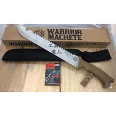 工具家達人 UNITED 哥倫比亞猛獸砍刀 背齒 叢林 割繩索 開山刀 露營刀 野外求生刀, 棕色柄-原產利度, 1個