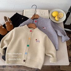 木野鼕季毛衣湖州織裏童裝男童韓版百搭加厚外套兒童服飾針織開衫