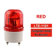 LTE-1101 AC110V 220V 빨간색 노란색 녹색 회전 경고등 램프 산업용, [01] Red, [02] DC 24V, 01 Red_02 DC 24V