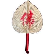 弘喧 濟公扇 扇型桃形棕葉扇 天然蒲扇 乩童法器 佛字扇, 桃型, 1個