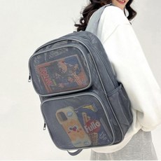 그레이 33x45 망사 메쉬 백팩 배낭 가방 어깨 메는 대형 메시 그물 백