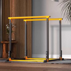 딥스바 실내 머신 홈트 인버티드로우 이퀄라이저 바, 골드 (하단 지지대 추가)