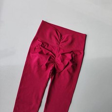 요가 필라테스 편안한 요가복 제품 피트니스 바지 편안함 헬스 하의 긴기장 운동바지, 10.라즈베리 백허리플리츠 M