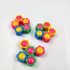 [무료배송/당일배송] 공기놀이 꽃 모양 칼라 공깃돌 [엘리빅마켓], 3세트