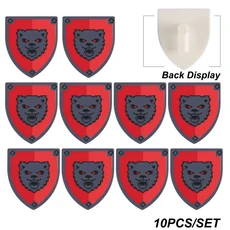 중세 군사 Wofl 방패 빌딩 블록 액세서리 갑옷 벽돌 장난감 어린이 선물, 38 트랜스 다크 블루