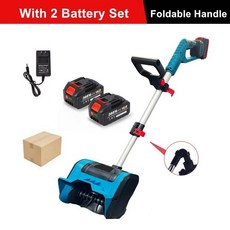무선 전동 제설기 겨울 전기 Snowplow 리튬 눈 스위퍼 Makita 배터리 용 삽 안뜰 거리, 3)With 2 Battery Set, 1개