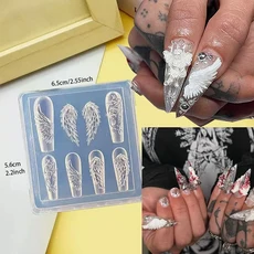 1개 뱀 3D 아크릴 몰드 은방울꽃 네일 아트 장식 DIY 디자인 실리콘