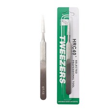 VETUS 睫毛鑷子 嫁接睫毛專用工具 不鏽鋼夾, 1個, 基礎款-ST-13扁頭鑷子