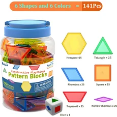 몬테소리 색상 정렬 모양 하는 어린이 조기 학습 장난감 반투명 패턴 블록 교육용 라이트 테이블 액세서리, [03] B, 1개