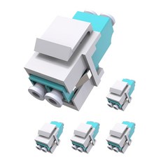 DS GF VANDESAIL UPC OM4 키스톤 모드 커플러 이중 다중 광섬유 호환 OM3 LC, 1개