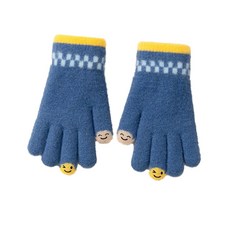 兒童可愛笑臉針織手套 冬季保暖舒適寶寶手套
