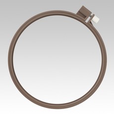 【可樂牌Clover】日本製彩色刺繡框 10、12、15cm (57-258 57-261 57-264 57-266), 1個, 57-264: 15cm 棕, 棕