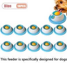 고양이와 강아지를 위한 인터랙티브 애완동물 매트 미끄럼 방지 슬로우 피더 볼 돌출된 패턴이 진정과 구강 건강을 촉진합니다, Blue-10PCS
