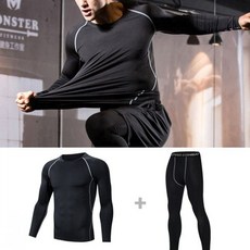 기능성 긴팔 헬스 레깅스 상하의 세트