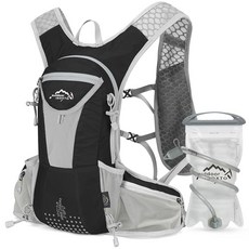 IX 이노엑스토 하이드레이션 팩 백팩 남성용 2L 누수 방지 하이드레이션 방광 데이팩이 포함된 경량 워터 백팩 야외 트레일용 러닝 하이드레이션 조끼, 블랙 그레이 - 2L 워터 블래더 포함, Black grey - 2L