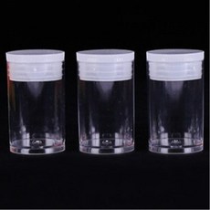 과학실 분말소분 나사선없는 플라스틱 투명용기 10p 화학실험실장비 바이알병 튜브병, 5세트, 5ml