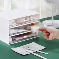 GPD 다용도 데스크 기타 수납함 화장품 오피스 정리 서랍 357850EA pon+61940jw, 핑크 1칸