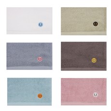 디자인아지트 송월 고리수건세트, 6개, 스마일동그라미