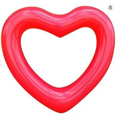 ins亮片粉色少女愛心游泳圈桃心玫瑰金心形加大加厚充氣救生圈游泳圈 泳圈 兒童泳圈 游泳浮板 充氣 打氣 遊, 紅色, 1個