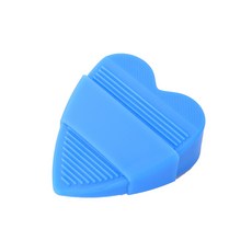 DFMEI 心形門塞，免打孔防撞門擋，靜音設計保護牆面與門體, 藍色＋收納:如圖