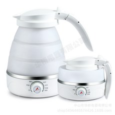 摺疊式電熱水壺，多功能調溫，旅行便攜，食品級矽膠材質，安全可靠, 220V折疊手柄可折疊 可調溫度