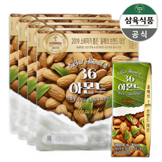 삼육식품 36 아몬드 언스위트 삼육 아몬드 브리즈 음료 저칼로리 삼육두유, 190ml, 1개