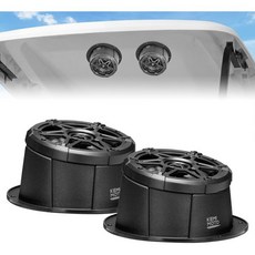 케미모토 6.5인치 스피커 인클로저 포드 포함 스피커 호환성 걱정 없음 IPX5 방수 동축 스피커 박스 UTV RV 자동차 보트 트렁크 골프 카트용 범용 적합