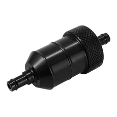 8mm 오토바이 가솔린 연료 필터 더트 ATV 쿼드 슈퍼모토 인라인 범용 CNC 알루미늄 개조 부품, 01 검정색