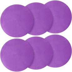 Wlilupah 폴리 스팟 마커 10.2cm(4인치) 바닥 도트 체육관 스포츠 훈련 축구 농구 속도 민첩성 필드 마킹 장비 6개(오렌지) 235554, 퍼플