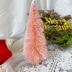 乾燥花聖誕裝飾禮品：迷你聖誕樹、聖誕襪、聖誕靴，DIY花圈材料，聖誕樹掛飾，交換禮物推薦, 聖誕樹（夢幻粉色款）, 1個