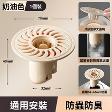 地漏蓋 適用32-43mm排水孔 鯊魚嘴閉合口加大濾網, 鯊魚嘴閉合口【加大濾網 防蟲防臭】-1個