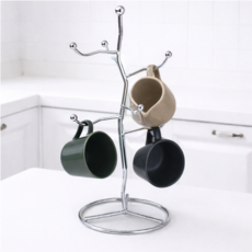 인즈홈 공간절약 주방 인테리어용 미니멀 올스텐 컵걸이, 1개, 실버