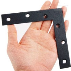 썸데이몰 평철 120x120x2T 흑색 ㄱ자 22mm 스틸평철