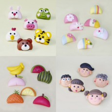 쌀이랑놀자 반달떡 쿠키꾸미기 실속형세트 송편만들기, 봄핑크딸기앙금떡, 3개