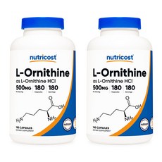 뉴트리코스트 L-오르니틴 500mg 180캡슐 2병, 2개, 180정
