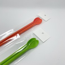 물어도 괜찮아 실리콘 젓가락 숟가락 겸용 크레스티드게코 파충류 도마뱀 크레 피딩, 네이비