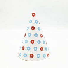 상세정보참조 생일파티용품 별 땡떙이무늬 파티 고깔모자