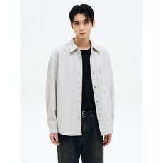 에잇세컨즈 8SECONDS 헤비트윌 가먼트다잉 셔츠 라이트 그레이 425264LY22 140654