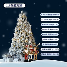 台灣2025新款植絨聖誕樹小落雪樹組合，會下雪的聖誕樹，家用商用耶誕節裝扮，加密發光，聖誕節耶誕節場景佈置