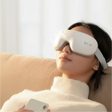 무선 스마트 공기압 온열찜질 저소음 뮤직 음악 휴대용 눈 마사지기, 1개, 화이트, EYE02 1개, 화이트, EYE02