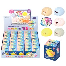 부끄런 애니멀 랜덤 말랑 모찌 스퀴시 주물럭, 10개