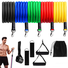 메디닥 라텍스 원터치 튜빙밴드 홈트레이닝 5종 세트 100LB, 1개, 5종 전용가방포함(100LB)