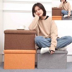 리버썸 접이식 스툴 수납수틀 스툴수납함, 정사각형(30*30*30)