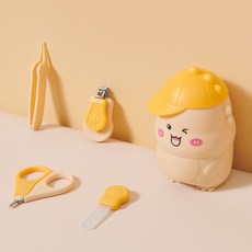 DFMEI 小熊嬰幼兒指甲剪套裝帶盒新生兒修甲專用寶寶指甲刀鉗安全防夾肉, 1個, 恐龍指甲鉗:如圖