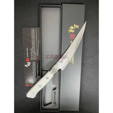 工具家達人 三昧 Mcusta 牛刀 三德刀 料理刀 主廚刀 西餐刀 菜刀 日本製 HKC-3003D 白色柄, 1個, 三昧 165mm 牛排刀,店家手工磨利