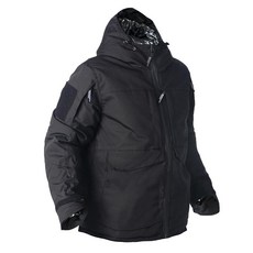 OCANXUE 남성용 스노우 스키 재킷 카모 전술 따뜻한 재킷 방수 후드 코트 방풍 겨울 파카 포켓 9개 포함 블랙. L