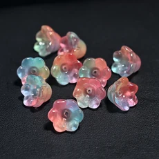 150Pcs 아크릴 그라디언트 은방울꽃 꽃 12MM Bellflower 루즈 비즈 DIY 목걸이 쥬얼리 바느질 Diy Charm 만, 02 11color 150pcs