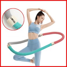 LISIWEI 소프트웨어 뱃살다이어트 훌라후프 업그레이드 모델, 1개, 삼색 패치워크, 1.5kg