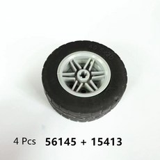 빌딩 블록 휠 핀 구멍 타이어용, 5. 4 Pcs with 15413, 1개