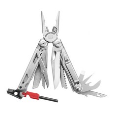 【五金工坊 開發票】多功能鉗 19合1 摺疊鉗 EDC 戶外多功能工具 露營工具 戶外求生 剪線鉗 軍警消勤工具 車輛隨, 玻璃擊破器+打火石款, 1個